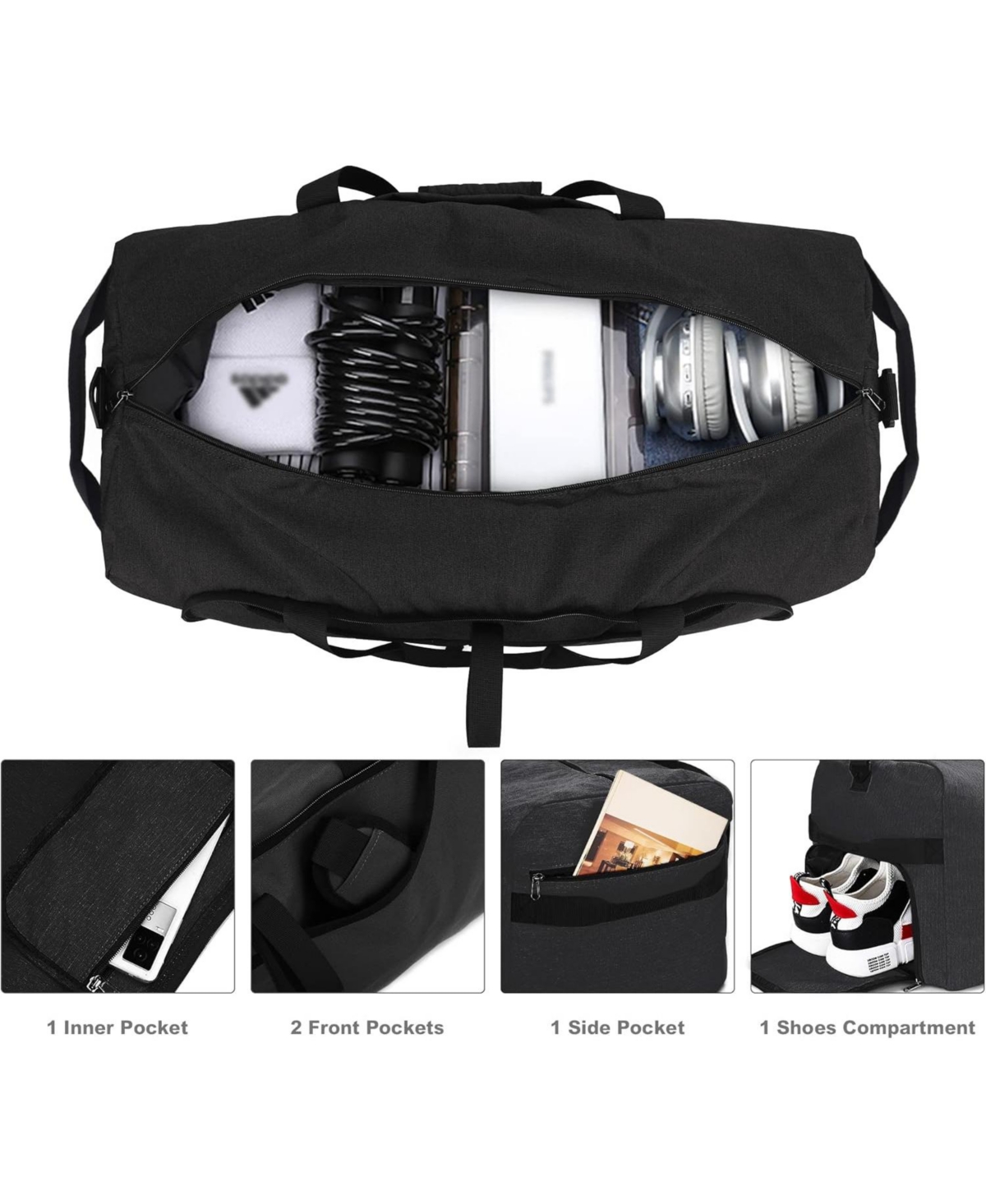 Vs Vogshow 120L Duffle Bag for Travel, Large Foldable Waterproof Travel Duffel Bags Weekender Overnight Bag for Men and Women with Shoe Compartment Ba
