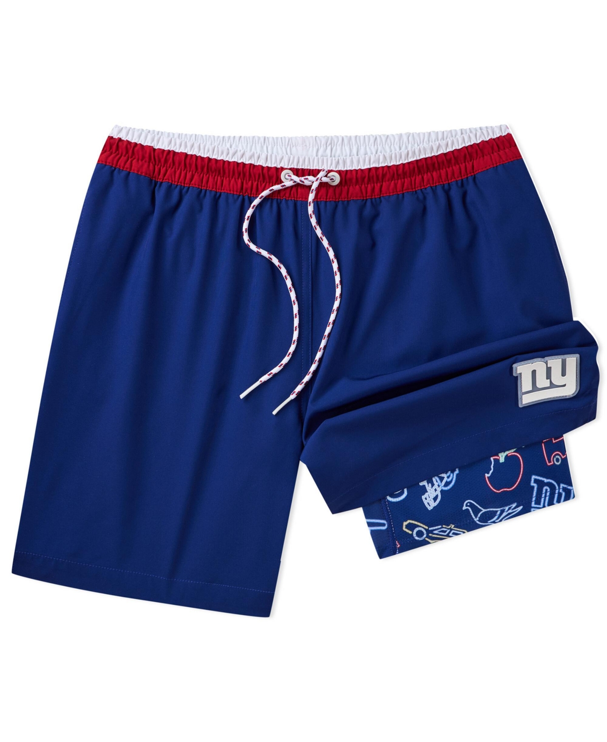 Men's 5.5" Navy New York Giants Lined Classic Swim Trunks - Navy