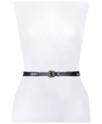 Women's Leather Laced Buckle Belt