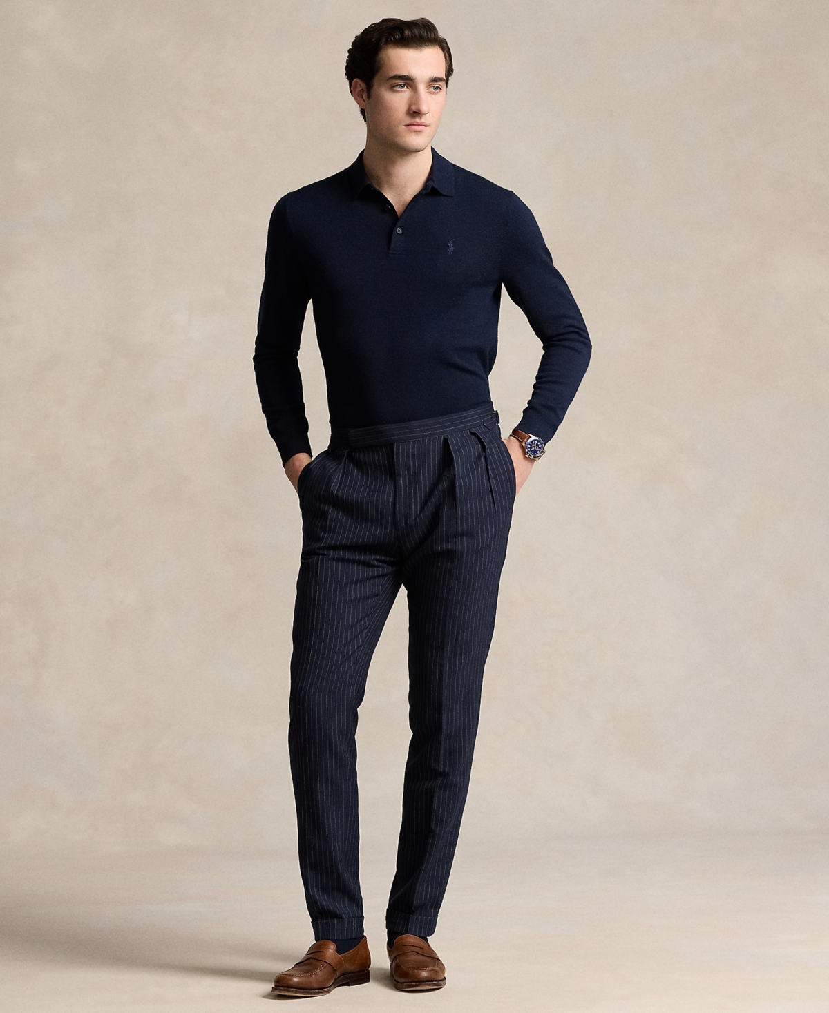 Polo Ralph Lauren Men's Wool Polo-Collar Sweater