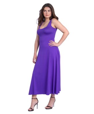 Petite Slim Fit A-Line Sleeveless Maxi Dress