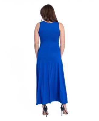 Petite Slim Fit A-Line Sleeveless Maxi Dress