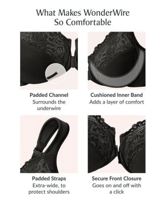 Plus Size Full Figure Wonderwire Front-Closure Bra Underwire 1245