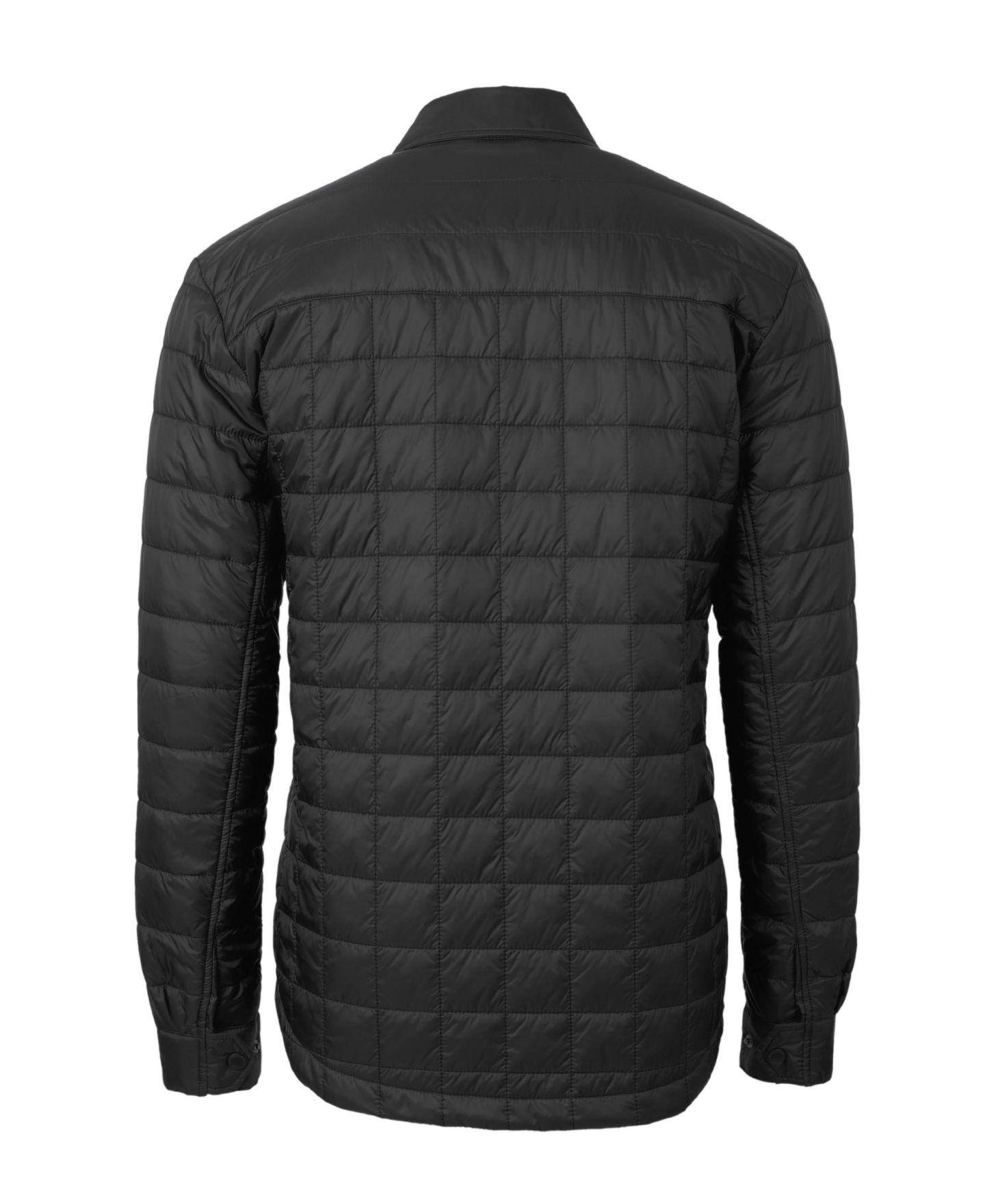 Мужская куртка Cutter & Buck Big & Tall Rainier PrimaLoft Eco Insulated Quilted Shirt Jacket, цвет: Чёрный — фото 3
