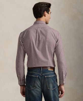 Men's Custom-Fit Gingham Oxford Shirt