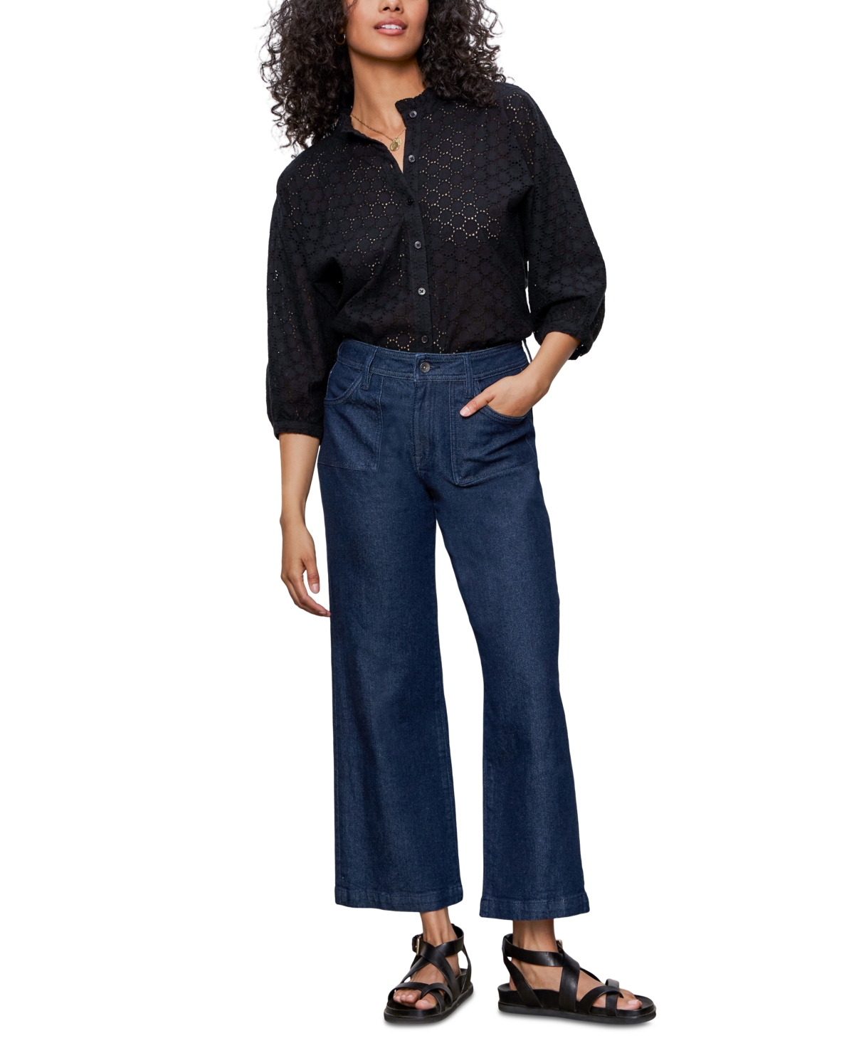 Women's League High-Rise Crop Wide-Leg Jeans - Plot Twist