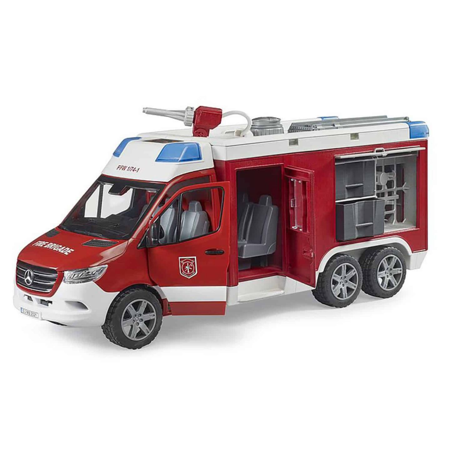 Детские игрушки Bruder 1:16 Scale Mercedes-Benz Sprinter Water Pump Lights & Sounds Fire Rescue Truck — фото 2