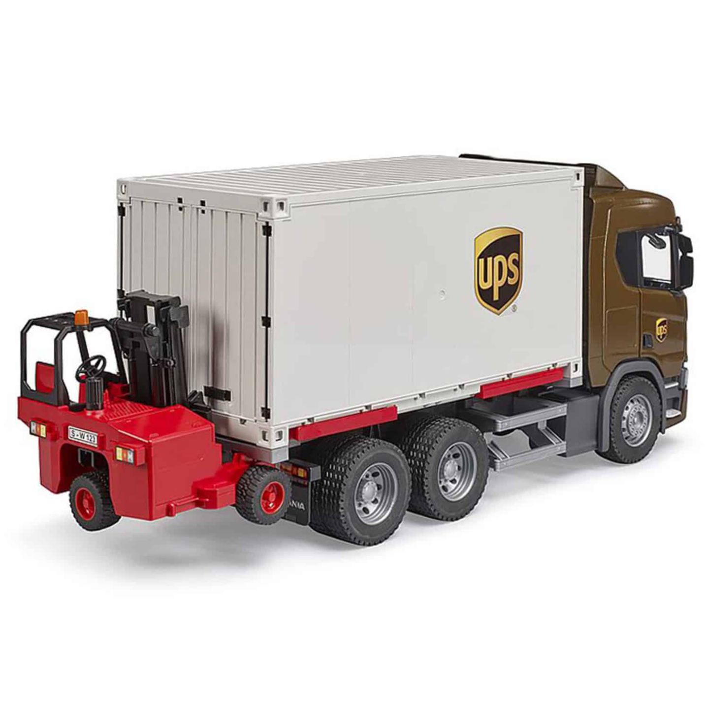 Детская игрушка Bruder 1:16 Scale UPS Logistics Super 560R with Forklift Toy Truck — фото 2