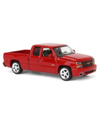 2006 Chevy Silverado SS Extended Cab Truck Red 1/64 Diecast Model Car by Autoworld AWSP163-B