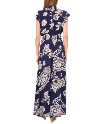 Petite Printed Sleeveless Wide-Leg Jumpsuit