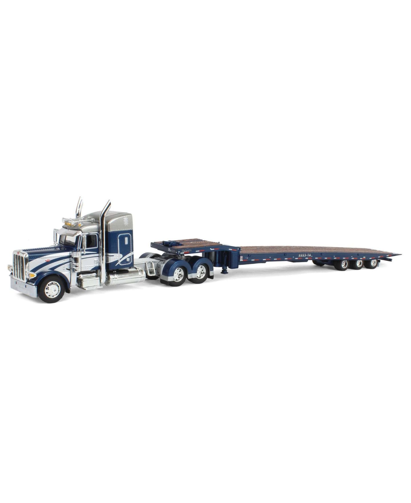 Детская игрушка First Gear 1/64 Scale Peterbilt 389 with Talbert 5553T Traveling Axle Trailer Die-Cast Metal Collectible Toy Truck — фото 1