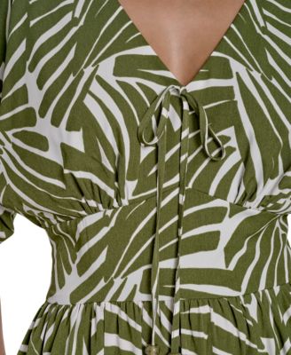 Women's V-Neck Fit & Flare Dress