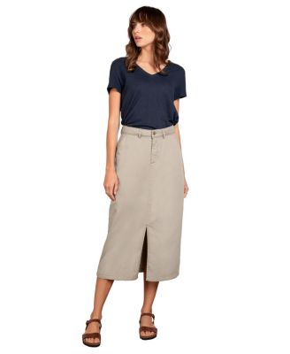 Women's Twill Midi Skirt