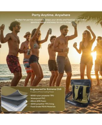 Coastal Collection 48-72H 5 Layer Insulated Tote Coller Bag with Waterproof Zippers