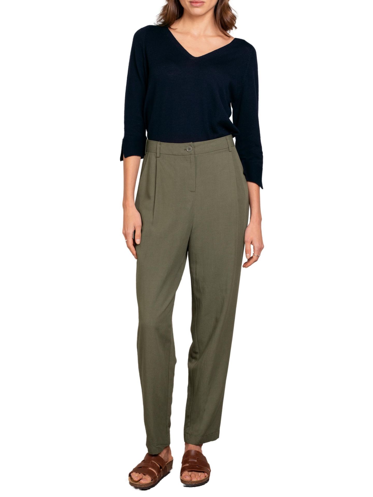 Женские брюки Celtic & Co. Casual Tapered Leg, цвет: Тёмный зелёный — фото 8