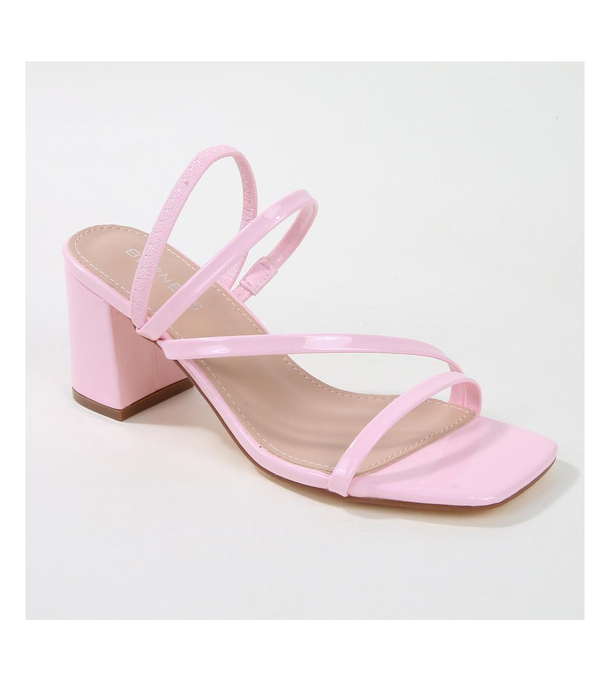Hattie Strappy Block Heel Sandals - Yellow