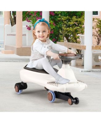 Wiggle Car with Hauling Rope Ride on Toy with Under-Seat Storage