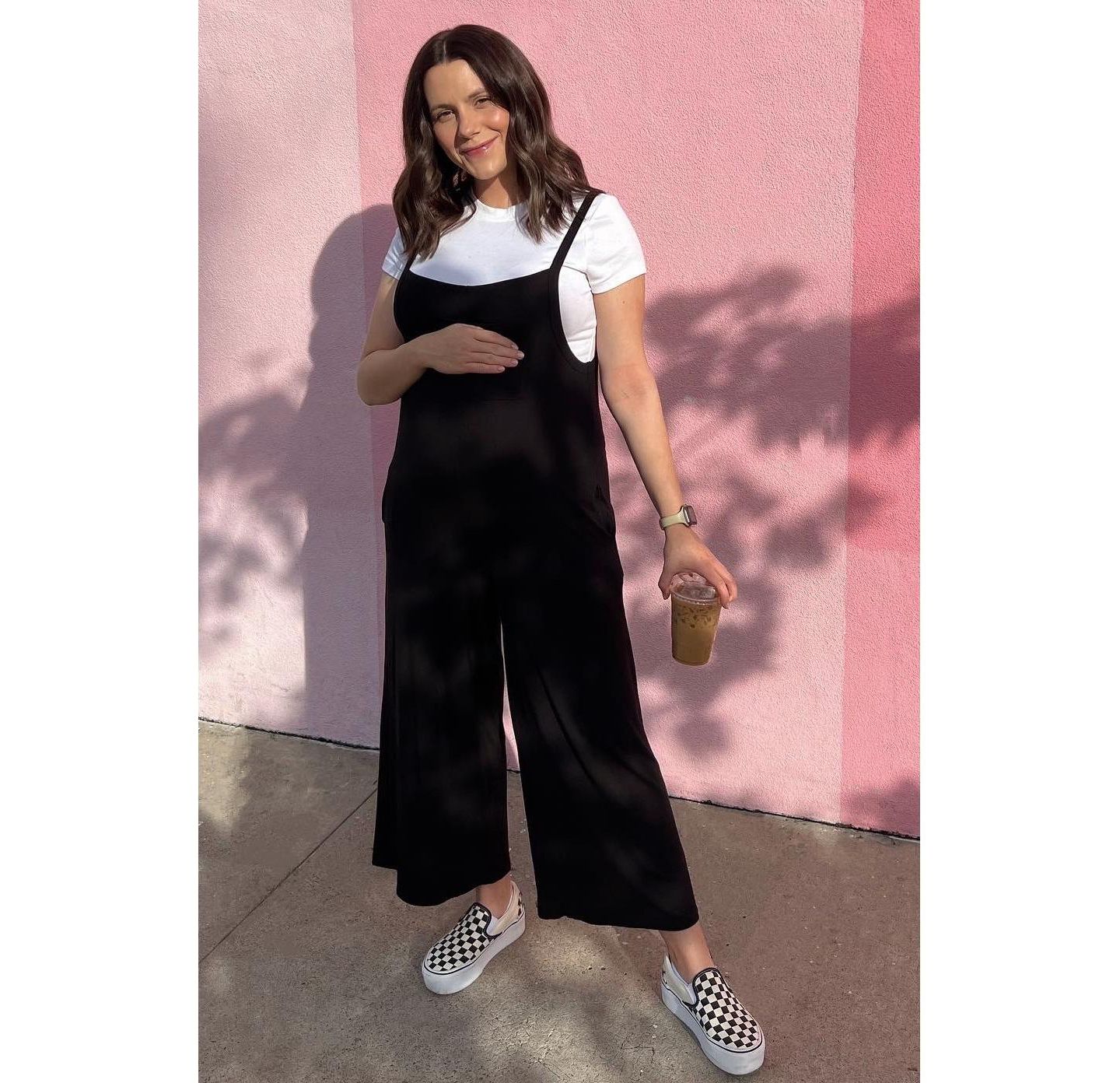 Женский комбинезон Pinkblush Black Sleeveless Pocketed Wide Leg Jumpsuit, цвет: Чёрный — фото 5