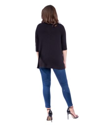 Petite Elbow Length Sleeve Open Cardigan Jacket