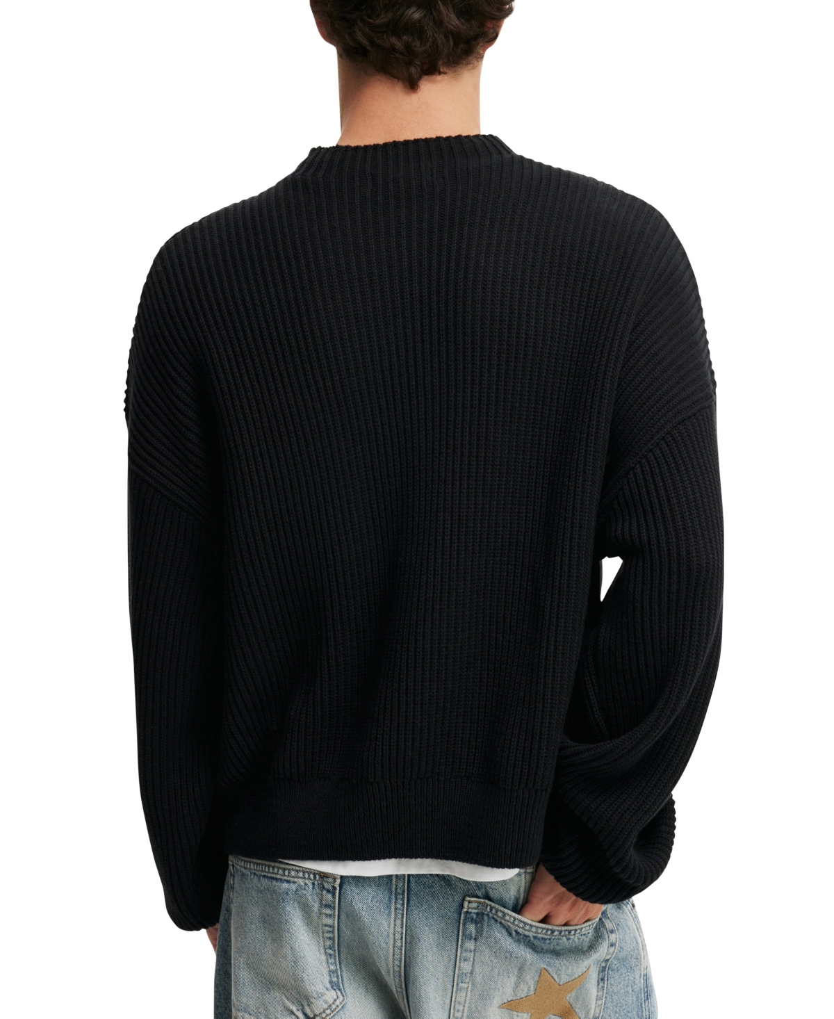 COTTON ON MEN'S RELAXED CREW KNIT SWEATER 