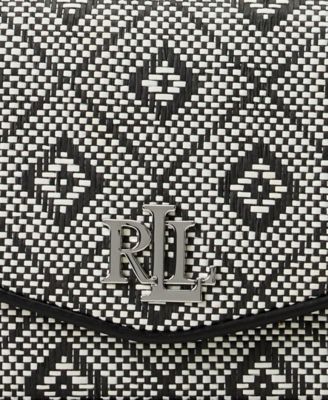 Geo-Motif Woven Straw Medium Sawyer Bag