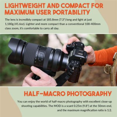 50-400mm f/4.5-6.3 Di III VC VXD Lens for Nikon Z Bundle with Filter Kit, Lens Case, Lens Cleaner