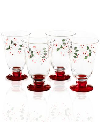 Pfaltzgraff Winterberry Wine Goblets-Set of 4