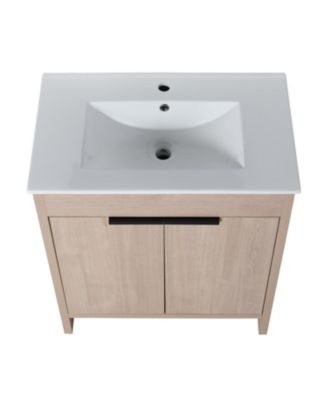 Streamdale Freestanding Vanity with Ceramic Sink & Soft-Close Doors
