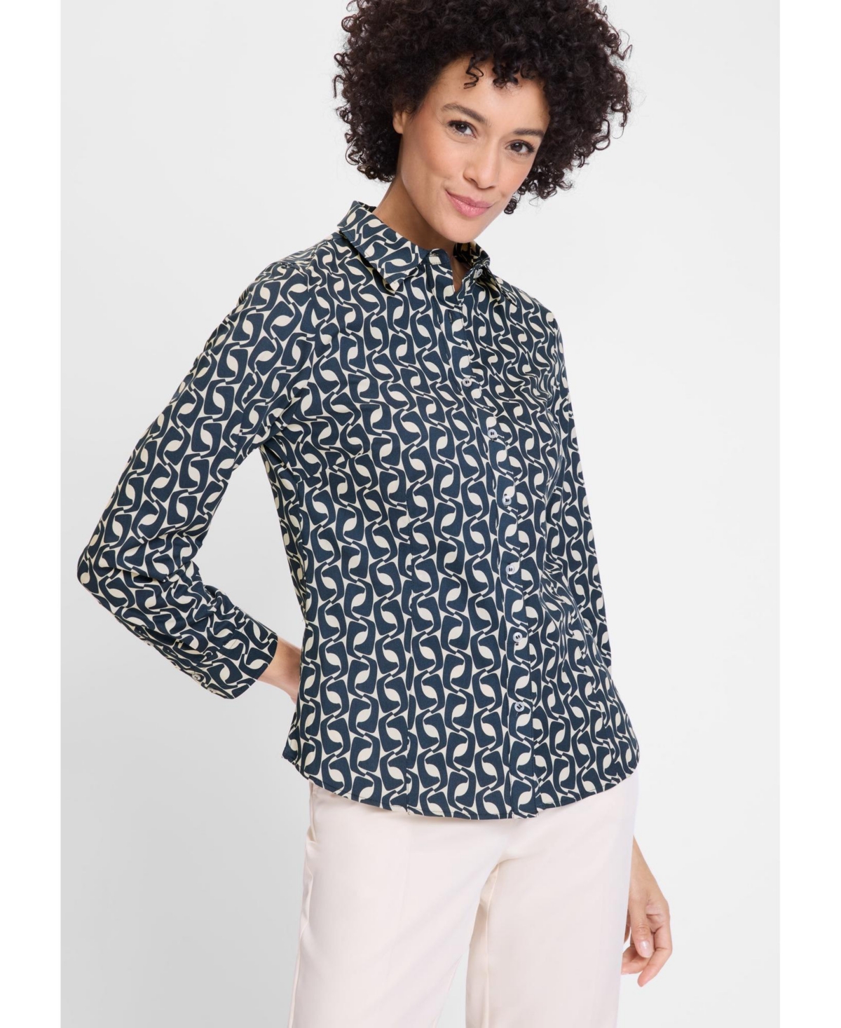 Women's Chain Link Shirt - True navy