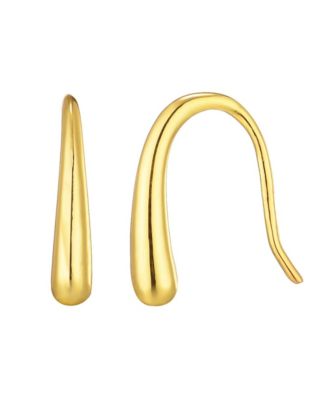 14k Gold Vermeil .925 Sterling Silver Teardrop Wire Earrings