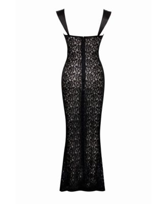 Women's Veronica Black Lace Maxi Dress