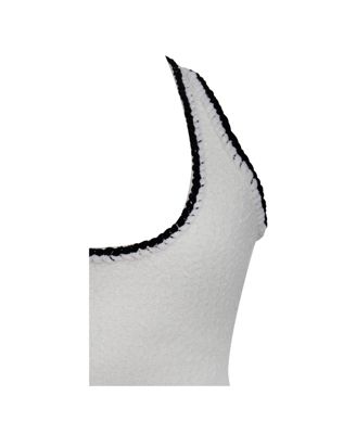 Women's Natalie U Neck Halter Drop Waist Tweed Midi Dress