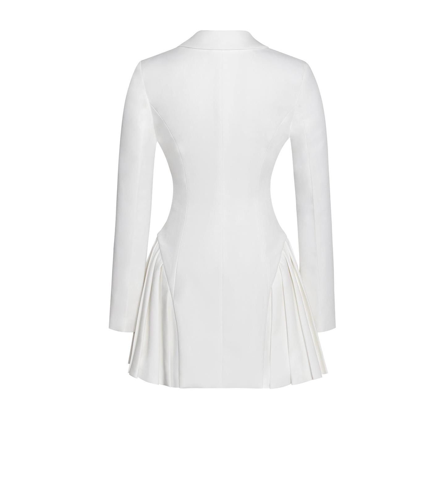 Женское платье Miss Circle Delia White Blazer Dress with Pleated Detail, цвет: Белый — фото 10