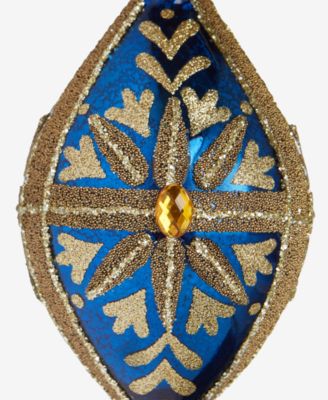Blessed Glass Blue and Gold Drop Ornament, Macy's Exclusive