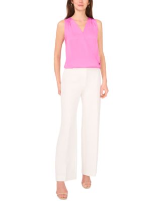 Women's Faux-Wrap Sleeveless Top