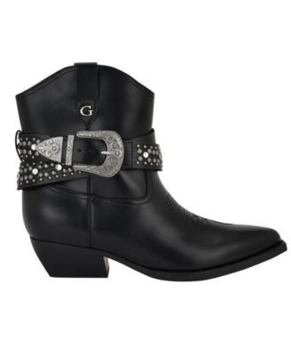 Women's Lansly Embellished Buckle Western Booties