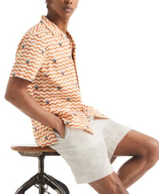 JAWS x Men's Classic-Fit Printed Button-Down Camp Shirt