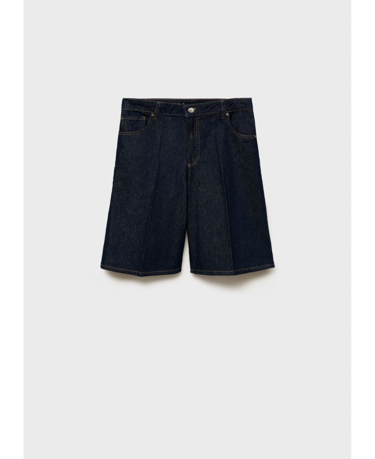 Women's High Waisted Rinse Wash Bermuda Shorts - Open Blue