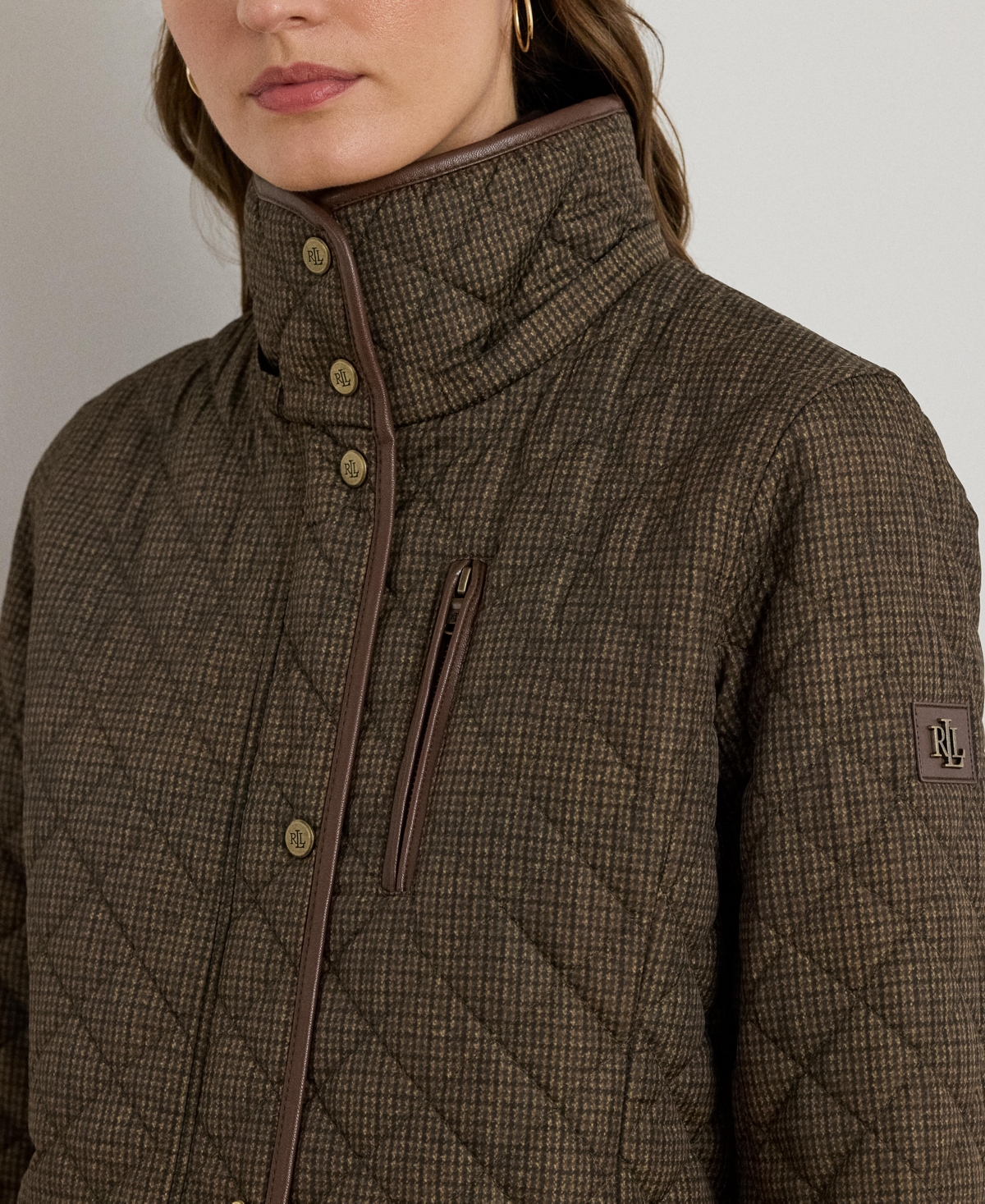 Ralph Lauren Women's Hooded Quilted Coat In Multi