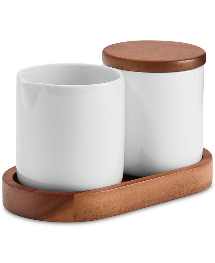 The Cellar Whiteware 4-Piece Sugar & Creamer Set