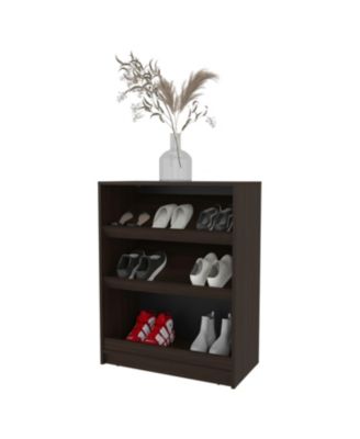 Oatman Shoe Rack with Open Storage, Wengue