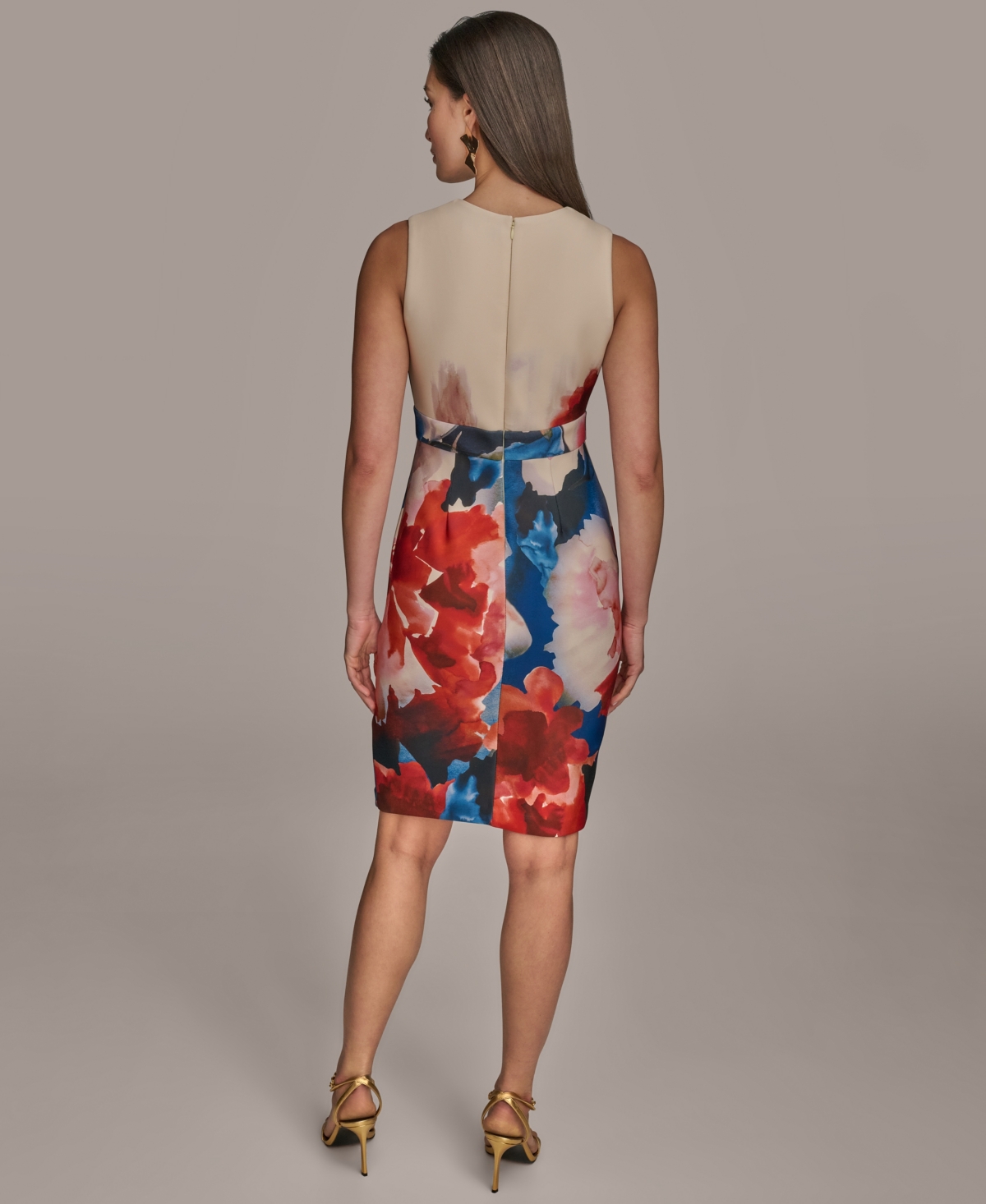 Donna Karan New York Keyhole Front Sleeveless Sheath Dress