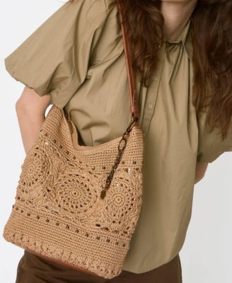 Sequoia Crochet Medium Hobo Bag