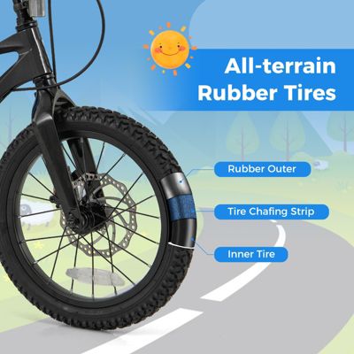 Kids Bike Lightweight with 2 Removable Training Wheels for Aged 4-7