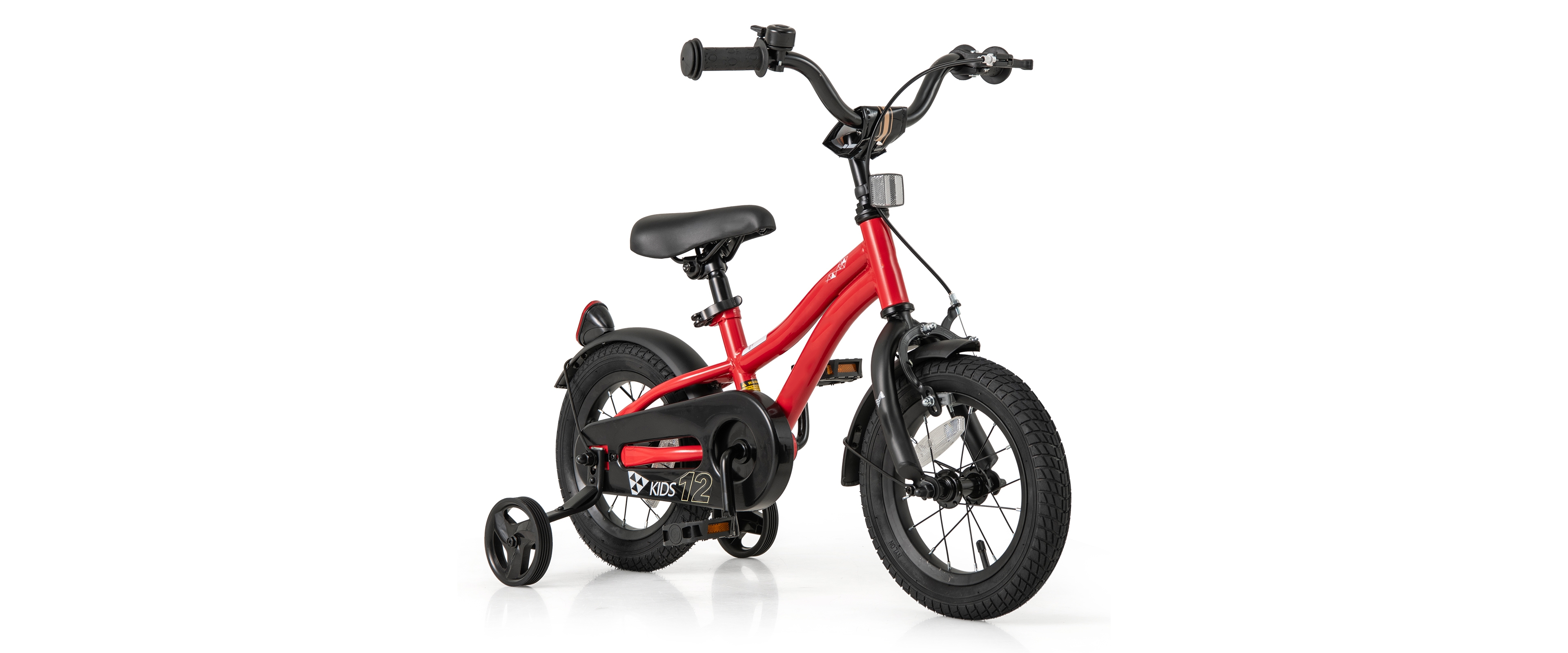Bicycle for Kids with Adjustable Seat Bell and Reflectors for Visibility