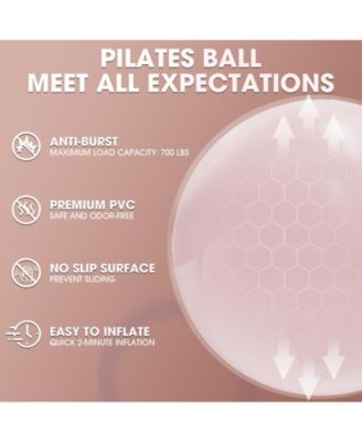 Pilates Ring Set – 14” Magic Circle (38lbs), 5 Resistance Bands & 9.8” Ball