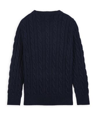 Men's Crew Neck Cable Knit Sweater