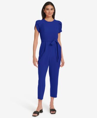 Calvin Klein - Women's Short-Sleeve Tapered Jumpsuit