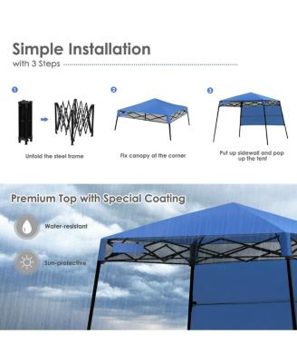 7x7 FT Slant Leg Pop-up Canopy Tent Shelter Adjustable Portable Carry Bag
