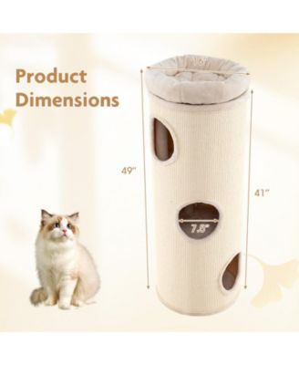 Elevated Cat Cave 4-Story Cat House for Multiple Cats